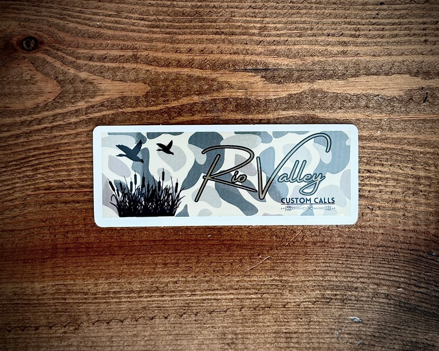 Rio Valley Custom Calls Camo Background Sticker